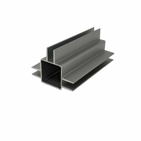EZTUBE 3-Way Extended Captive Fin for 1/4in Panel  Silver, 94in L x 1in W x 1in H, QR 1 End 100-280S 1QR 94